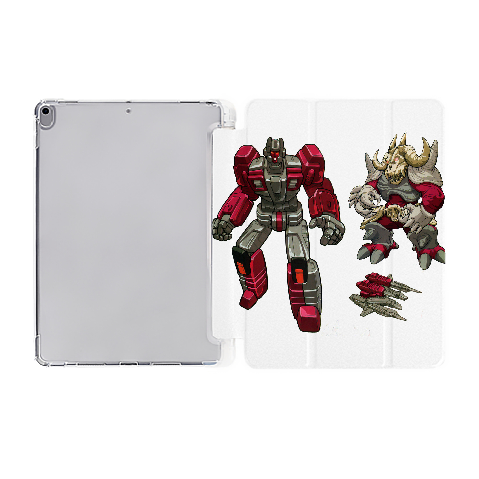 （画像用）  IPad ケース ペン収納付き 三つ折りスタンド PUレザー×シリコン 対応機種9.5/10.5/10.9インチ